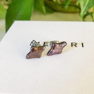 Genuine Pearl Stud Earrings